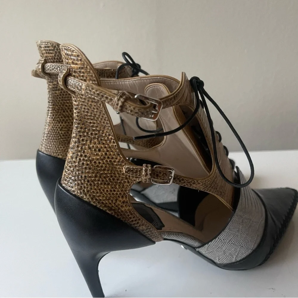 DIOR lace‎ up bootie heels size 6.5  New in Box AUTHENTIC